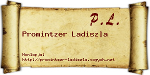 Promintzer Ladiszla névjegykártya